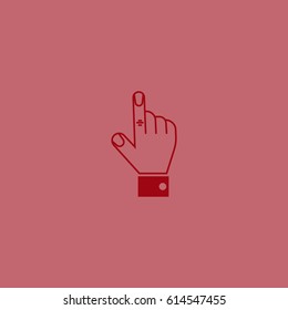 the hand, finger, icon