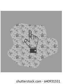 the hand, finger, icon