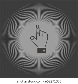 the hand, finger, icon