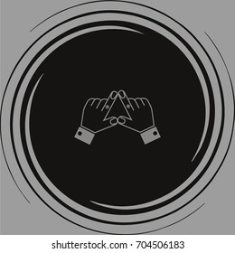 the hand, finger, icon