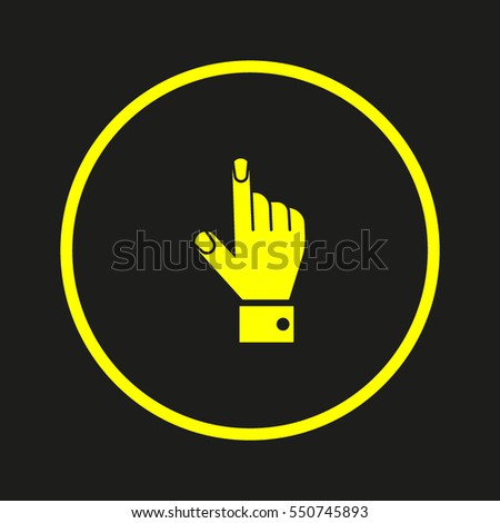 the hand, finger, icon