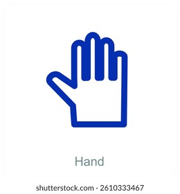 Hand and finger icon concept
