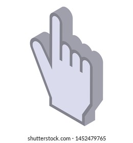 Hand finger icon. Isometric of hand finger vector icon for web design isolated on white background