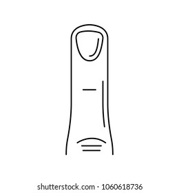 Hand finger icon. Outline hand finger vector icon for web design isolated on white background