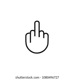 Hand finger icon. Vector illustration.