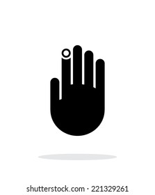 Hand finger id icon on white background. Vector illustration.