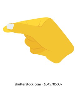 Hand finger picking up an invisible object