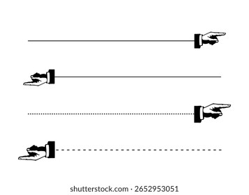 Hand Finger Pointed Line Devider - Finger Pointed Hands