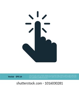Hand / Finger Pointer Icon Vector Logo Template Illustration Design. Vector EPS 10.