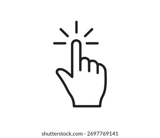 Hand finger pointing or clicking