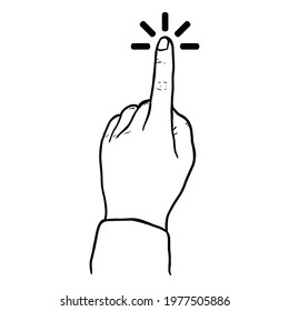 Hand Finger Pointing Clicking Vector Image