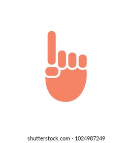 hand finger pointing number 1 symbol vector
