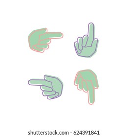hand finger pointing vector illustration