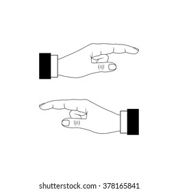 Hand finger, pressing , pointing hand, icon