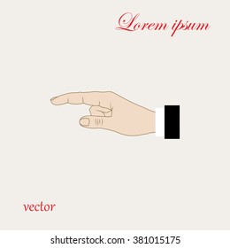 Hand finger, pressing , pointing hand, icon