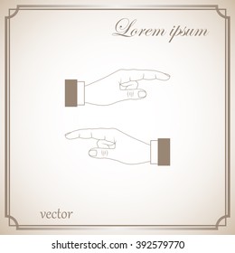Hand finger, pressing , pointing hand, icon
