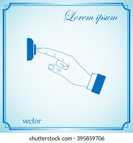 Hand finger, pressing , pointing hand, icon