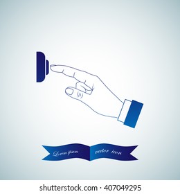 Hand finger, pressing , pointing hand, icon,  vector,