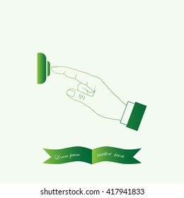 Hand finger, pressing , pointing hand, icon