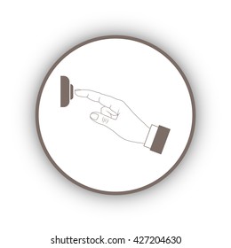 Hand finger, pressing , pointing hand, icon