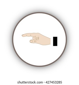 Hand finger, pressing , pointing hand, icon