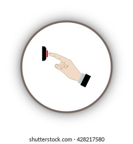 Hand finger, pressing , pointing hand, icon