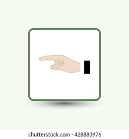 Hand finger, pressing , pointing hand, icon