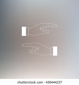 Hand finger, pressing , pointing hand, icon