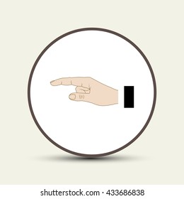 Hand finger, pressing , pointing hand, icon