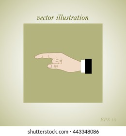 Hand finger, pressing , pointing hand, icon
