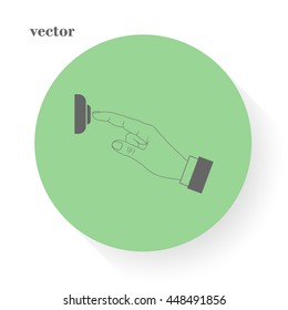 Hand finger, pressing , pointing hand, icon