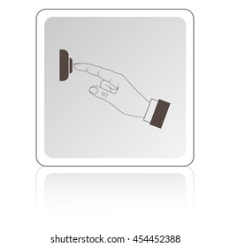 Hand finger, pressing , pointing hand, icon