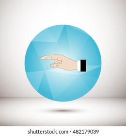 Hand finger, pressing , pointing hand, icon