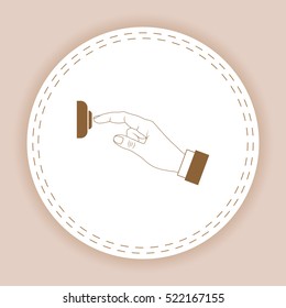 Hand finger, pressing , pointing hand, icon