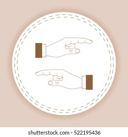 Hand finger, pressing , pointing hand, icon
