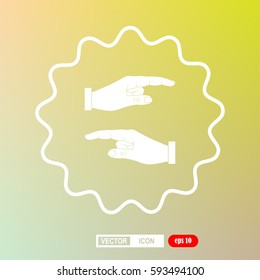 Hand finger, pressing , pointing hand, icon, vector