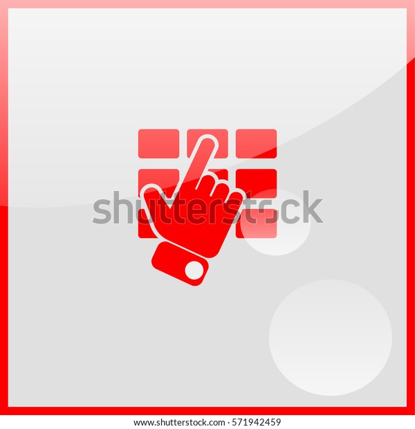 Hand Finger Pushing Button On Keypad Stock Vector Royalty Free