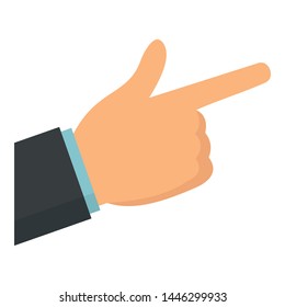 Hand finger sign icon. Flat illustration of hand finger sign vector icon for web design