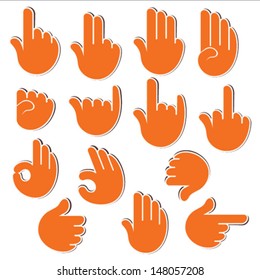 hand finger sign vector
