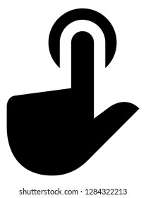 Hand Finger Tap Vector Icon