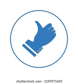 Hand finger thumbs up icon | Circle version icon |