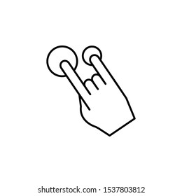 Hand finger touch icon. Simple line, outline vector of hand icons for ui and ux, website or mobile application