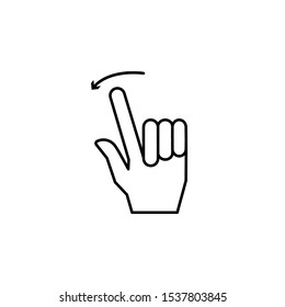 Hand finger touch icon. Simple line, outline vector of hand icons for ui and ux, website or mobile application