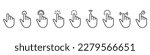 Hand Finger Touch, Swipe, Click, Press and Tap Line Icon Set. Double Click and Tap Sign. Gesture Slide Left and Right Outline Icon Collection. Editable Stroke. Isolated Vector Illustration.