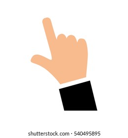 Hand with finger touching something icon vector illustration graphic design