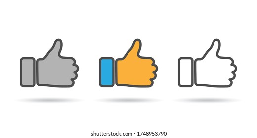 Hand with finger up. Vector flat illustration