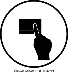 hand finger using a touchpad symbol