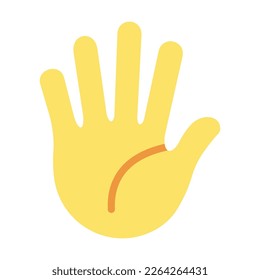 Hand with finger vector flat icon. Isolated hand with finger emoji illustration