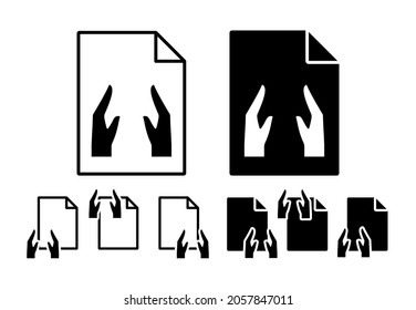 Hand, fingers, gesture, keep vector icon in file set illustration for ui and ux, website or mobile application