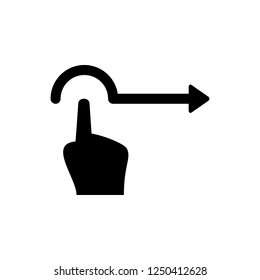 Hand, fingers, gesture, touch, right icon. Element of hand icon for mobile concept and web apps. Detailed Hand, fingers, gesture, touch, right icon can be used for web and mobile on white background